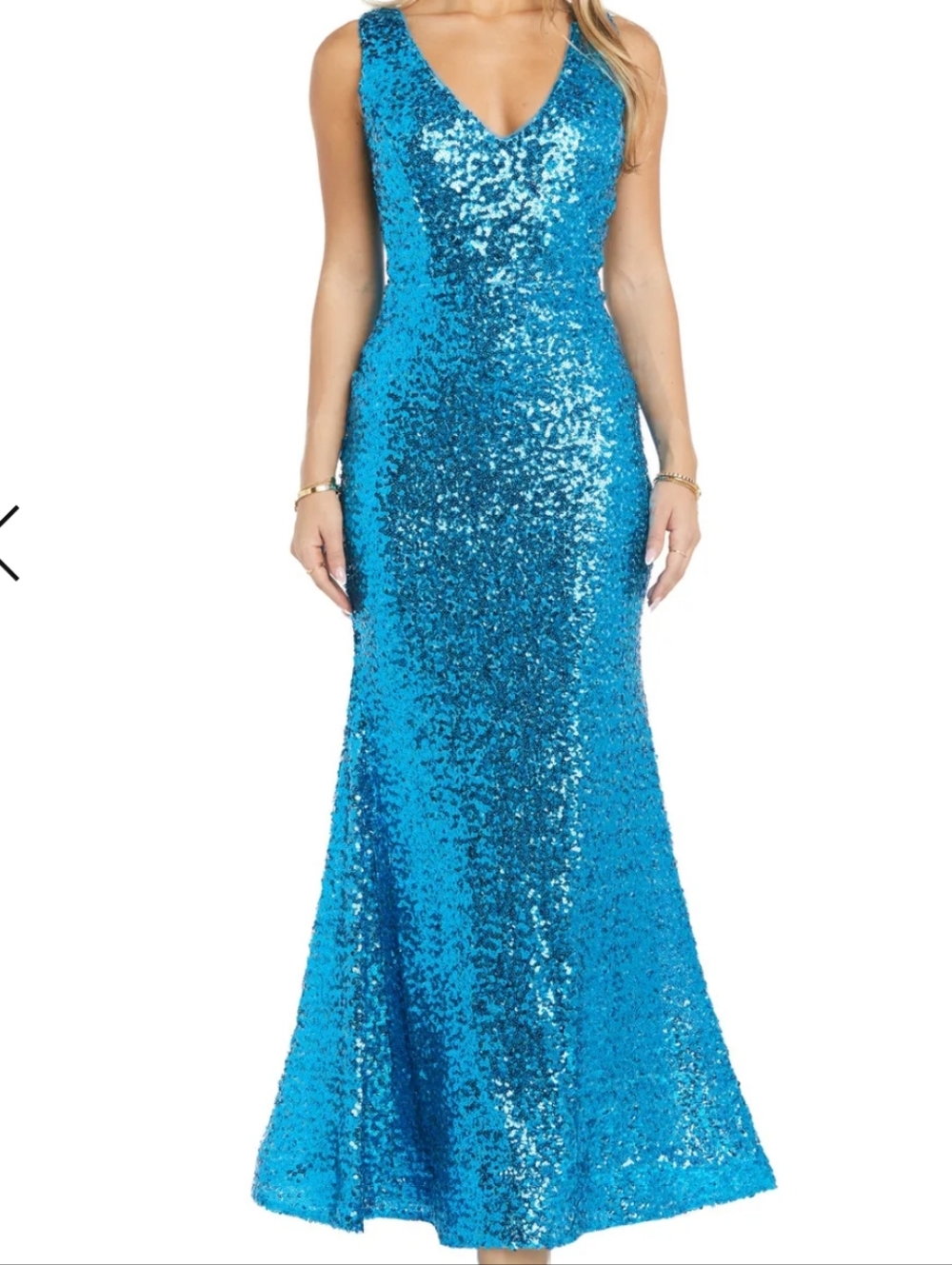 Party Dress Gala Gown Prom Sequins Fully Lined.